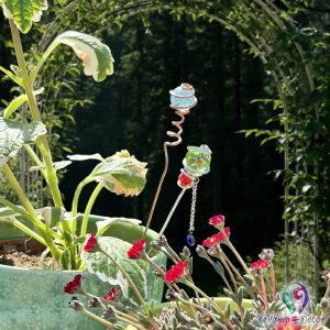 Garden stake decor "marble"