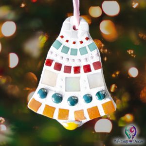 Glass Mosaic Christmas Tree Ornament "Bell"