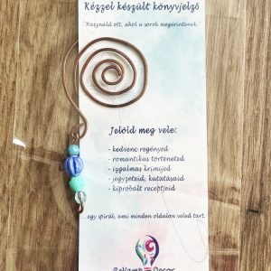 Drót könyvjelző - spirál függődísszel